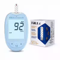 Fora 6 Connect Blutzuckermessgerät mg dl für Zuhause Bluetooth Sync Blau