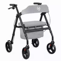 Foreversenior Komfort Rollator Faltbar mit Sitz Stabiler Stahlrahmen 9kg