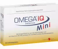 Hochkonzentriertes Omega3 Vitamin B3 & B5 & Biotin | Dha Epa für Gehirn & Sehkraft | Omega Iq Mini