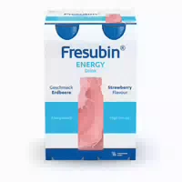 Fresubin Energy Fibre Trinknahrung Erdbeere 4x200 ml Lösung