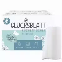 Glücksblatt Küchentücher Box Reinweiss Xxl