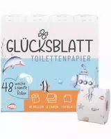 Toilettenpapier mit Bedruckten Motiven, 3 Lagig, 48 Rollen X 150 Blatt, 100% Zellstoff