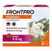 Frontpro 11,3 mg für den Hund 3 Kautabletten Gratis Hundebeutelspender 1 Stück