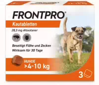 Frontpro 28,3 mg für Hunde 4 10 kg 3 Kautabletten
