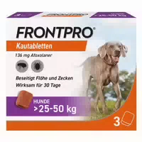 Frontpro 136 mg für Hunde 25 50 kg 3 Kautabletten