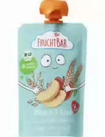 Fruchtbar Bio Quetschie Fruchtpüree Pfirsich 3 Korn Pfirsich Apfel Hirse Dinkel Hafer