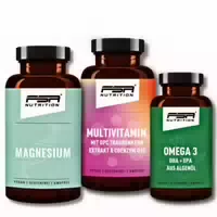 Fsa Nutrition Set aus Multivitamin 60 Kapseln, Magnesium 120 Kapseln & Omega aus Algenöl 60 Kapseln