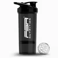 Protein Shaker Pulverfach mit Kugel Schwarz 1 st