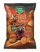 Funny Frisch Kessel Chips Cross Cut Spicy Bbq Sauce Style