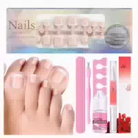 Fußnägel Falsche 120er Kit Fullcover Tips 12 Größen Nailart 1 st