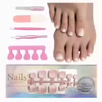 Fußnägel Falsche Acryl Full Cover Tips 120 Aufkleben Nude Ve 1 st