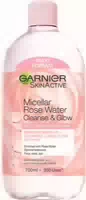 Garnier Skinactive Micellar Rose Water Cleanse & Glow For Dull, Tired & Sensitive