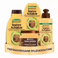 Garnier Wahre Schätze Pflegeset Mit Shampoo, Spülung, Maske Und Leave In