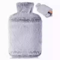 Mupas Wärmflasche 2l Vliesbezug Auslaufsicher Känguru Tasche 1 st
