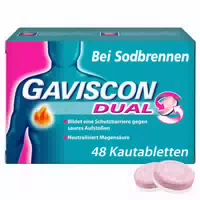 Gaviscon Dual Kautabletten Waldfrucht mit Zweifachwirkung gegen Sodbrennen
