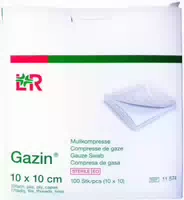 Gazin Mullkomp 10x10 cm Steril 12fach Groß 20x5 st