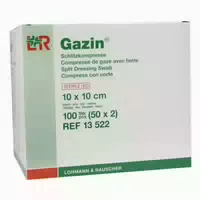 Gazin Schlitzkompressen 10x10cm 8fach Steril