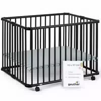 Geuther Laufgitter Lucilee in Schwarz 90x97 cm