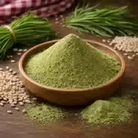 Gersten Gras Pulver Fein Gemahlen für Smoothies Shakes und Küche Barley Grass Powder Beutel