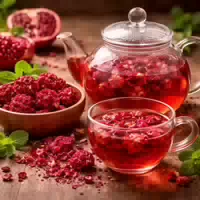 Granatapfel Blüten für Kräutertee Zubereitung zum Kochen und Dekorieren Pomegranate Flowers Insider Glas Style 200 ml