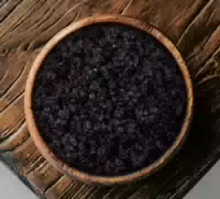 Hawaii Salz Schwarz, Dekorsalz, Schwarze Salzkristalle für Dekoration und Präsentation Black Hawaiian Decorative Salt 250 g