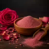 Rosenblütenblätter Gemahlen, Feines Rosenpulver für Tee Desserts und Kreative Küche Ground Rose Petals Beutel