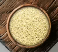 Sesam Weiß, Geschält, Natürlich Nussig Mild White Sesame Seeds Hulled Beutel