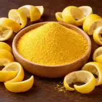 Zitronenschalen Gemahlen Unbehandelt Frisches Aroma für Backen und Kochen Fein Dosierbar Lemon Peel Powder Glas Style 200 ml