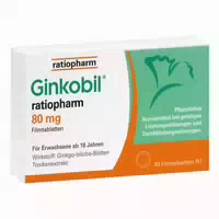 Ginkobil Ratiopharm 80mg Mit Ginkgo Biloba 120 St Filmtabletten