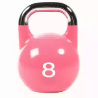 Wettkampf Kettlebell aus Gusseisen mit Aufgemaltem Logo