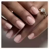 Glamrays 24 Stück Press On Nägel Kurz Peach Color Quadra 1 st