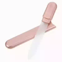 Glasnagelfeile mit Etui Kristall Nagelfeile Roségold Doppels 1 st