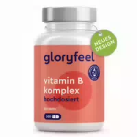 Gloryfeel Vitamin B Komplex 200 Kapseln 500µg B12 Hochdosiert 8 B Vitamine