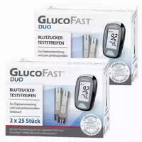 Glucofast Duo Blutzucker Teststreifen und Nodolo Lanzetten im Kombiset