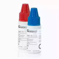 Glucofast Duo Blutzucker Kontrolllösung 2x4 Ml