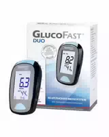 Glucofast Duo Blutzuckermessgerät Starterset Inkl Teststreifen und Lanzetten mg dl