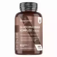 Glucomannan Kapseln 3000 mg 180 Kapseln Appetit Sättigungs Kapseln aus der Konjakwurzel mit Vitamin B3 und Chrom Weightworld