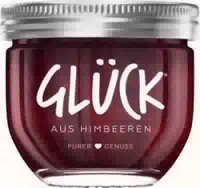 Glück Fruchtaufstrich aus Himbeeren