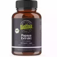 Biotiva Papaya Extrakt Kapseln Bio 72 G