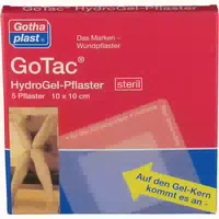 Gotac Hydrogel Pflaster l 10x10 cm Steril 5 st Pflaster
