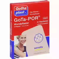 Gota Por Wundpflaster 5x7,2 cm Steril Hautfarben 5 st Pflaster