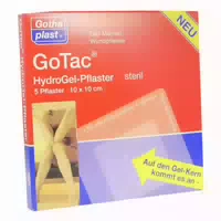 Gotac Hydrogel Pflaster L 10x10 Cm Steril 5 St Pflaster