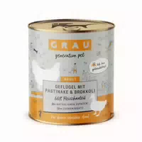 Grau Hund Geflügel mit Pastinake & Brokkoli