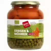 Erbsen im Glas