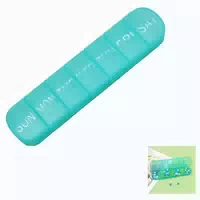 Große Pillendose 7 Tage Tablettenorganizer Vitamine Lebertra 1 st