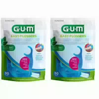 Gum Easy Flossers Zahnseidesticks Gewachst Mint Reise Etui