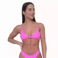 Bikini Oberteil Damen Curacao mit Knotendetail Pink