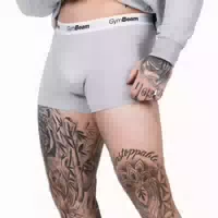 Boxershorts Herren 3er Pack aus Baumwolle Elastan Mischung in Grau