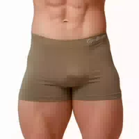 Boxershorts Herren Nahtlos im 2er Pack aus Viskose und Elasthan in Army