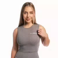 Crop Top Damen Slim Ärmellos mit Rundem Ausschnitt Core Storm